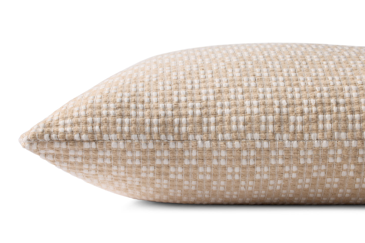 Loloi PLL0125 Ivory / Wheat 18'' x 18'' Cover w/Poly Pillow