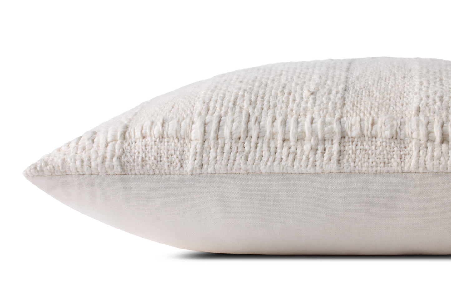 Loloi PLL0126 Ivory 16'' x 26'' Cover w/Poly Pillow
