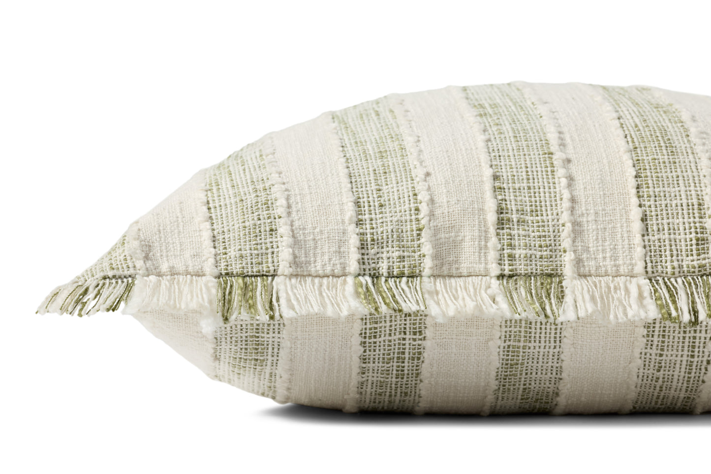 Loloi PLL0134 Green / Ivory 22'' x 22'' Cover w/Poly Pillow
