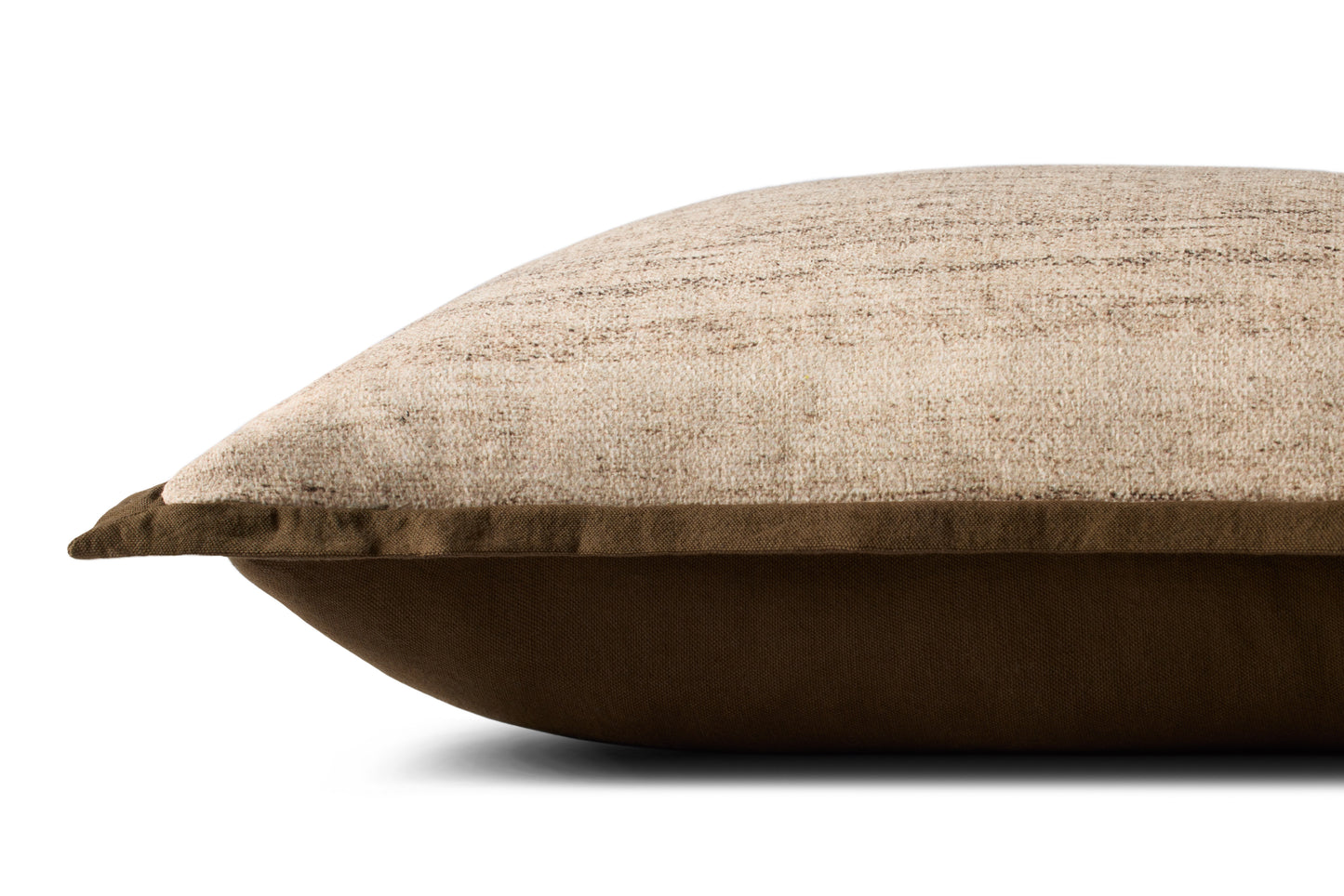 Loloi PLL0143 Brown / Ivory 22'' x 22'' Cover w/Poly Pillow