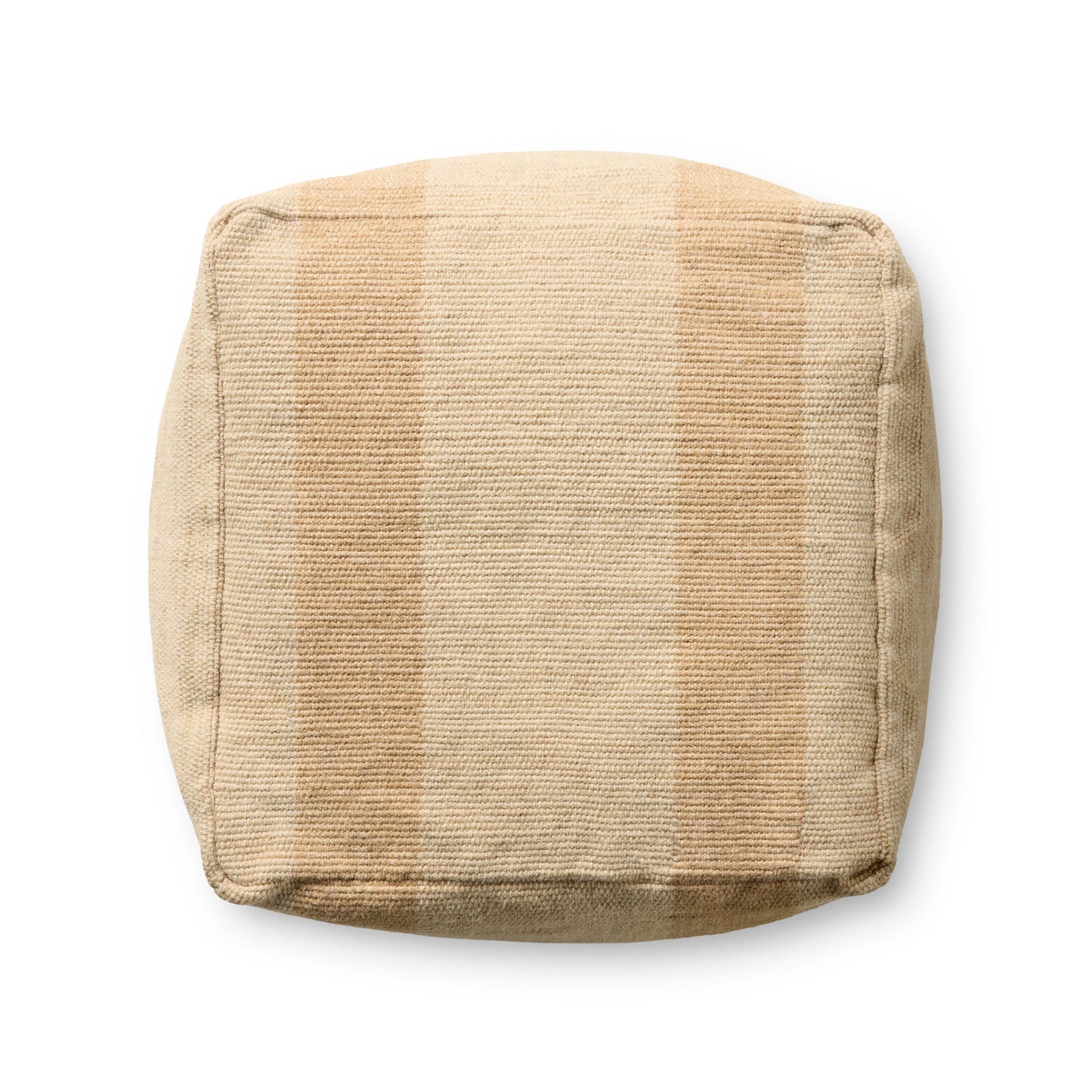 Leanne Ford x Loloi Rosemoor Beige 24" x 24" x 13" Pouf
