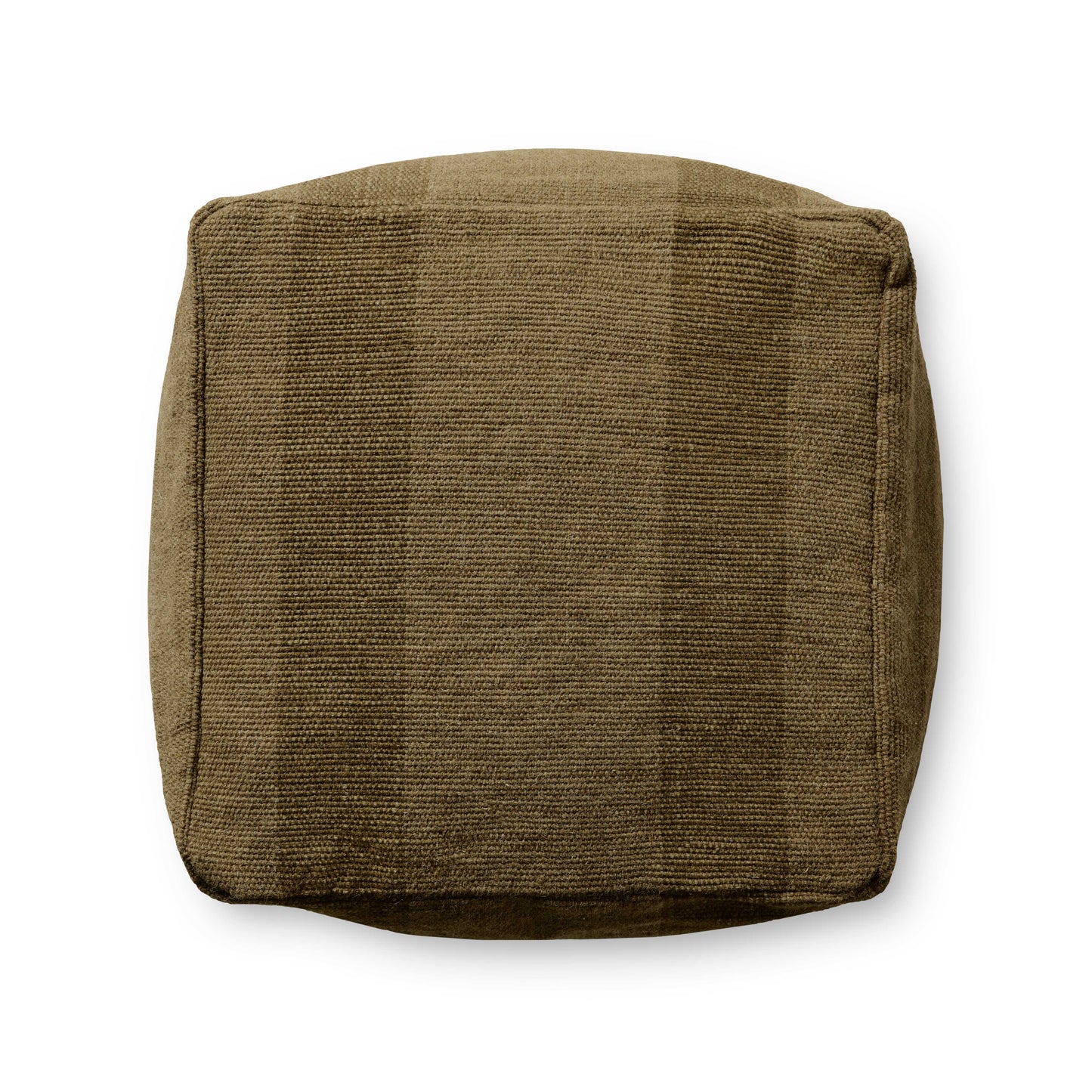 Leanne Ford x Loloi Rosemoor Brown 24" x 24" x 13" Pouf