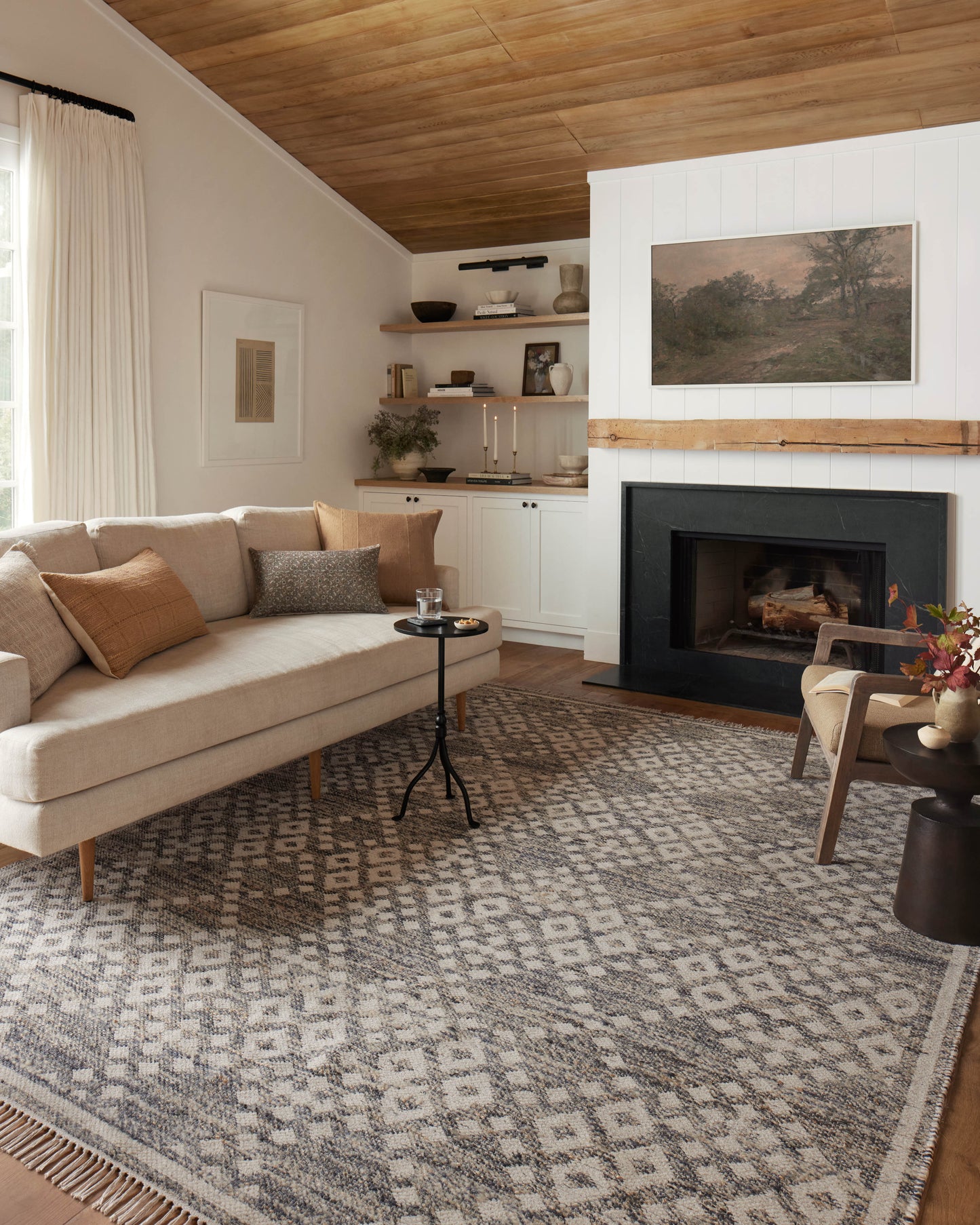 Angela Rose x Loloi Rivers Denim / Ivory 2'-6" x 7'-6" Runner Rug