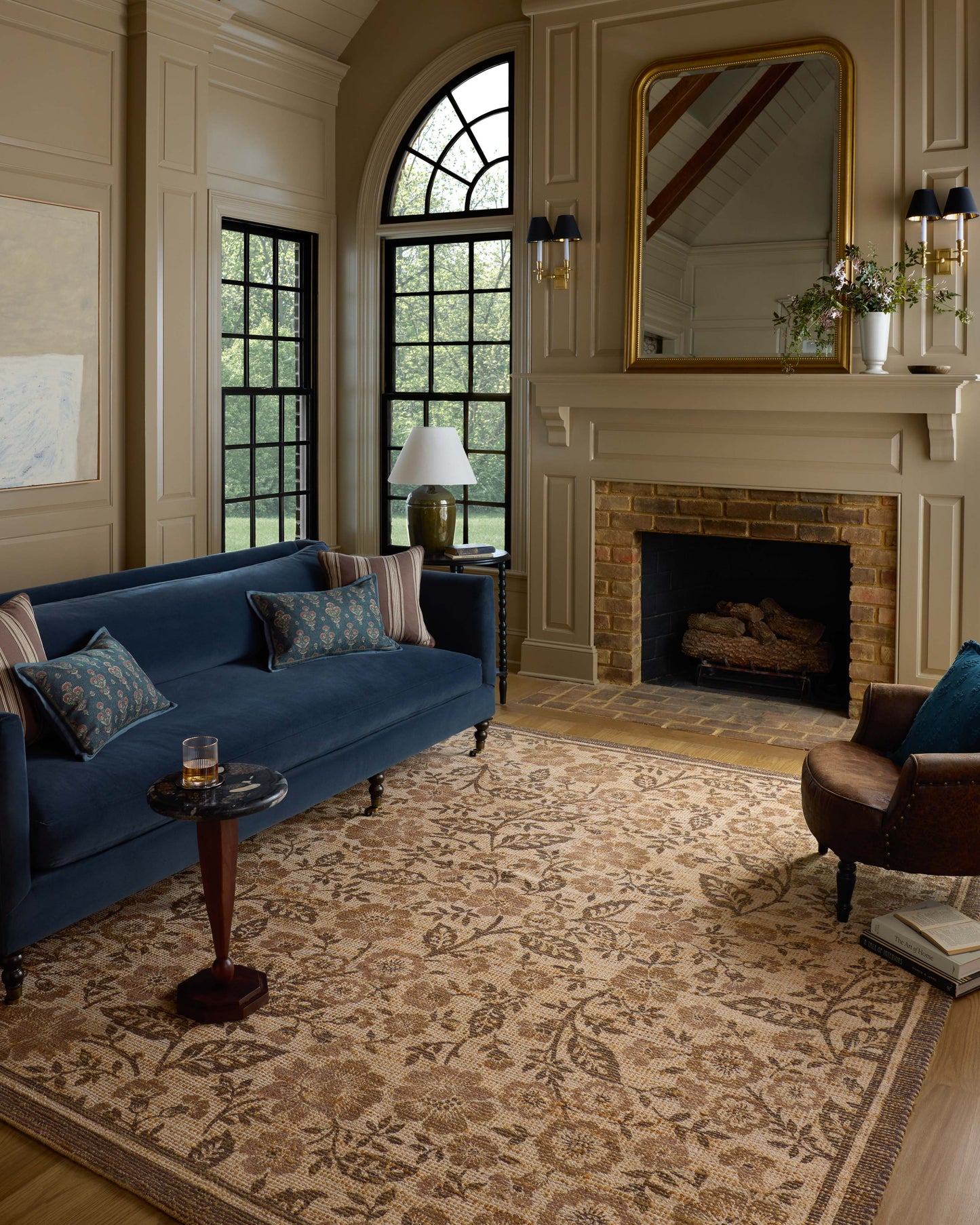 Chris Loves Julia x Loloi Rue Bark / Mocha 3'-6" x 5'-6" Accent Rug