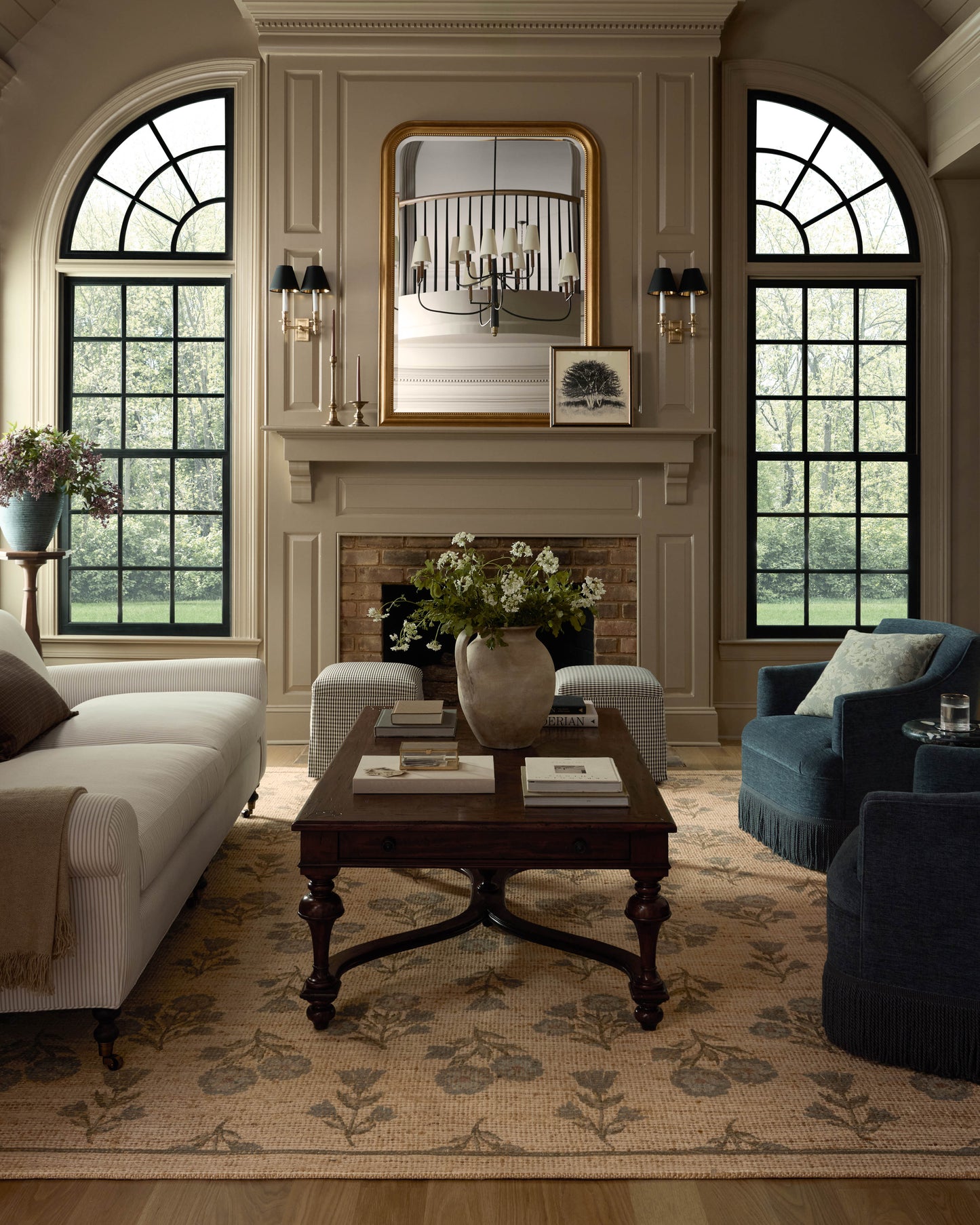 Chris Loves Julia x Loloi Rue Moss / Blue 7'-6" x 9'-6" Area Rug