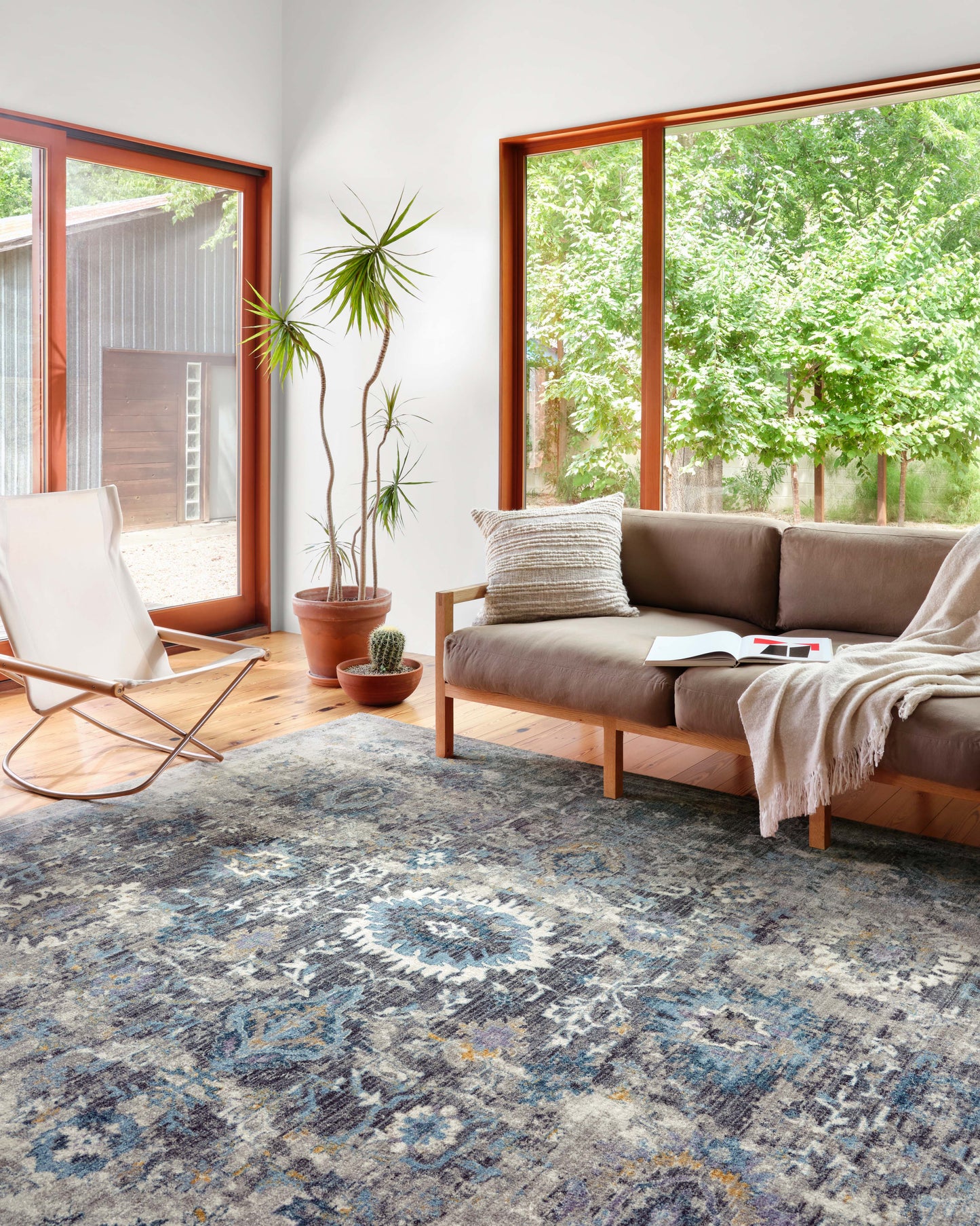 Loloi Samra Grey / Multi 2'-7" x 12'-0" Runner Rug