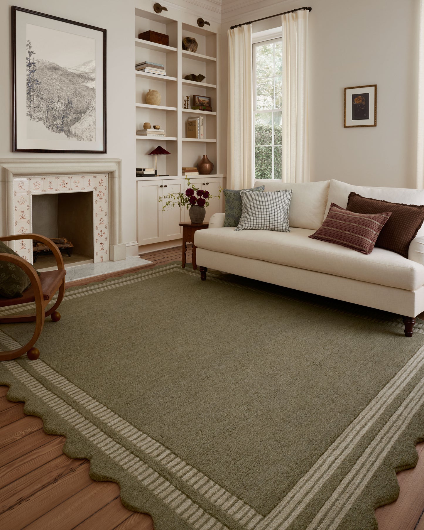 Chris Loves Julia x Loloi Scottie Olive / Pebble 5'-0" x 7'-6" Area Rug