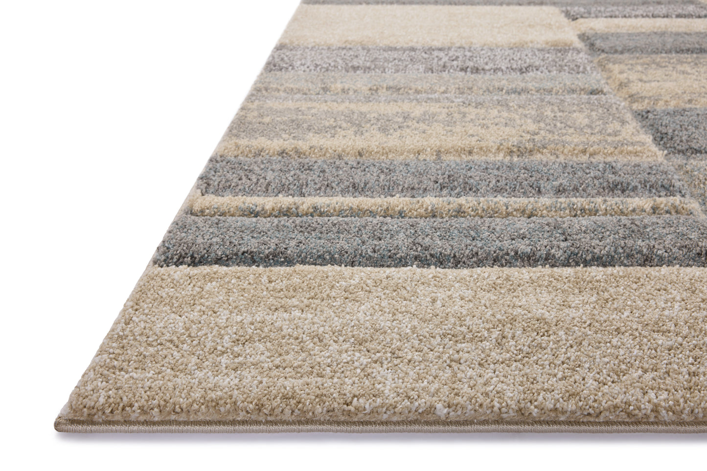 Loloi Silas Slate / Sand 18" x 18" Sample Rug