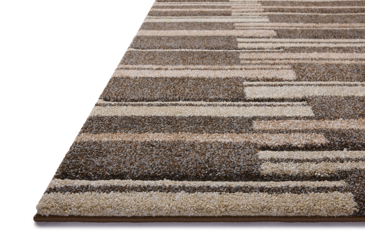 Loloi Silas Mocha / Champagne 6'-7" x 9'-2" Area Rug