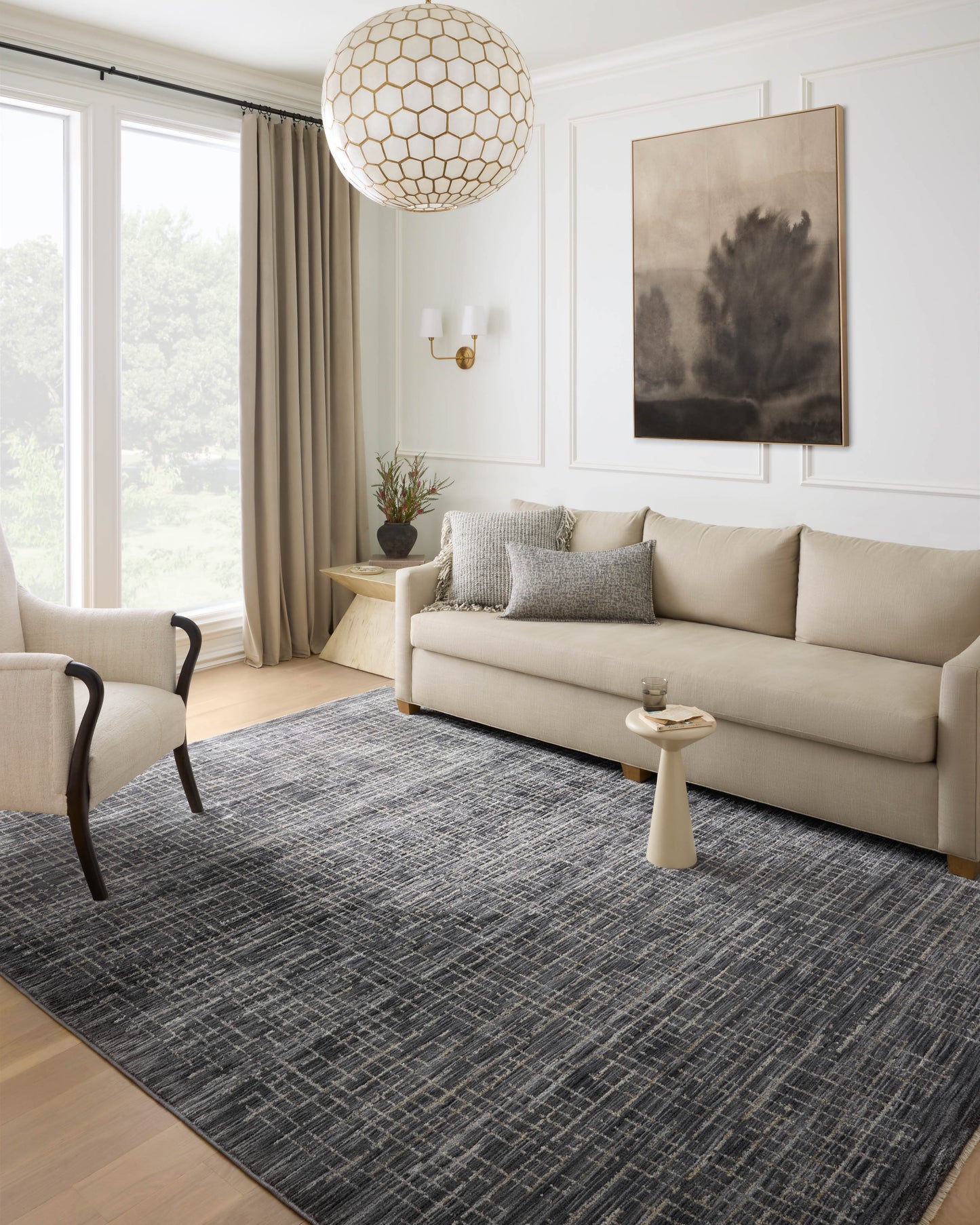 Loloi Soho Onyx / Silver 3'-6" x 5'-6" Accent Rug