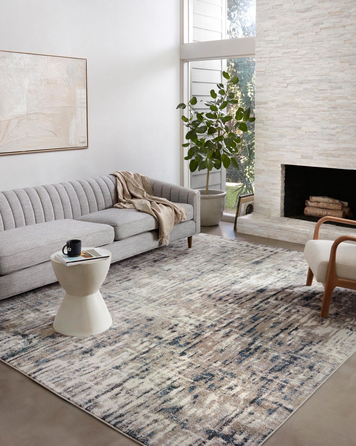 Loloi Spirit Stone / Blue 7'-10" x 10' Area Rug