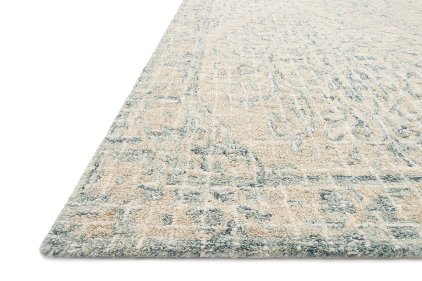 Loloi Tatum Natural / Sky 18" x 18" Sample Rug