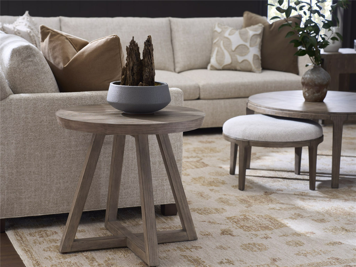 Boulder Round Side Table