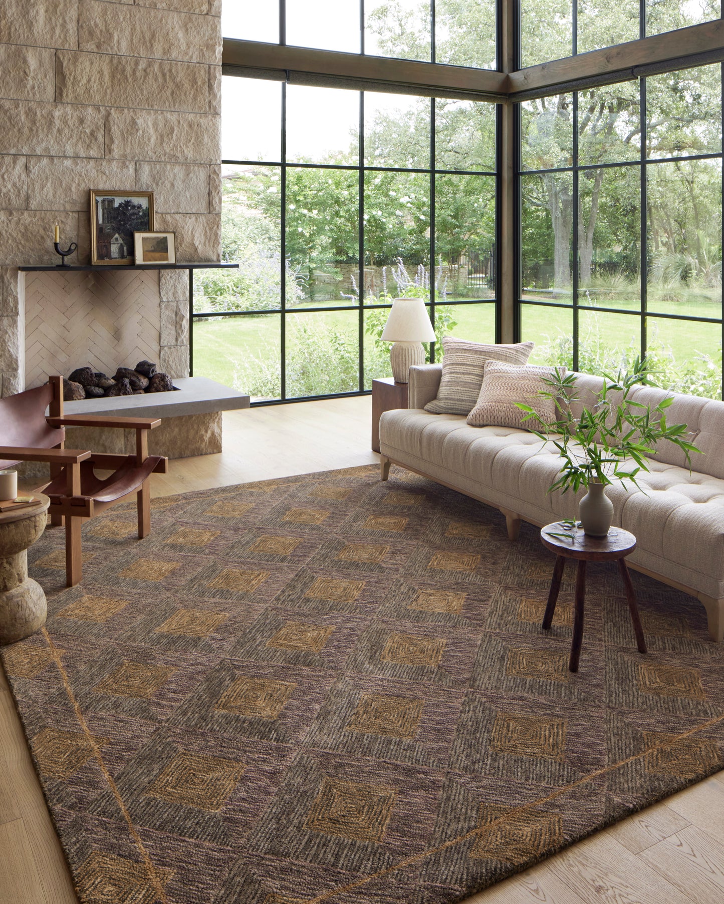 Loloi Varena Plum / Gold 5'-0" x 7'-6" Area Rug