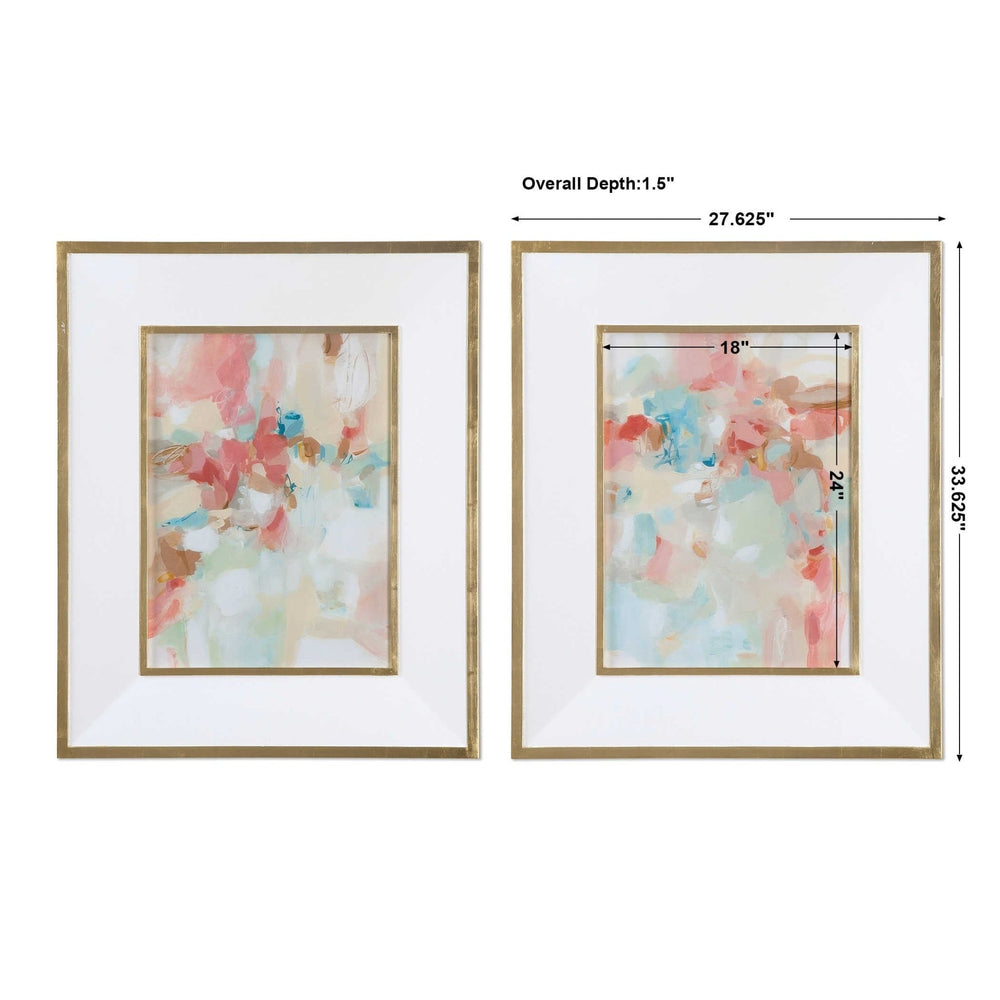 A Touch Of Blush & Rosewood Prints, Set of 2 - #shop_name Art