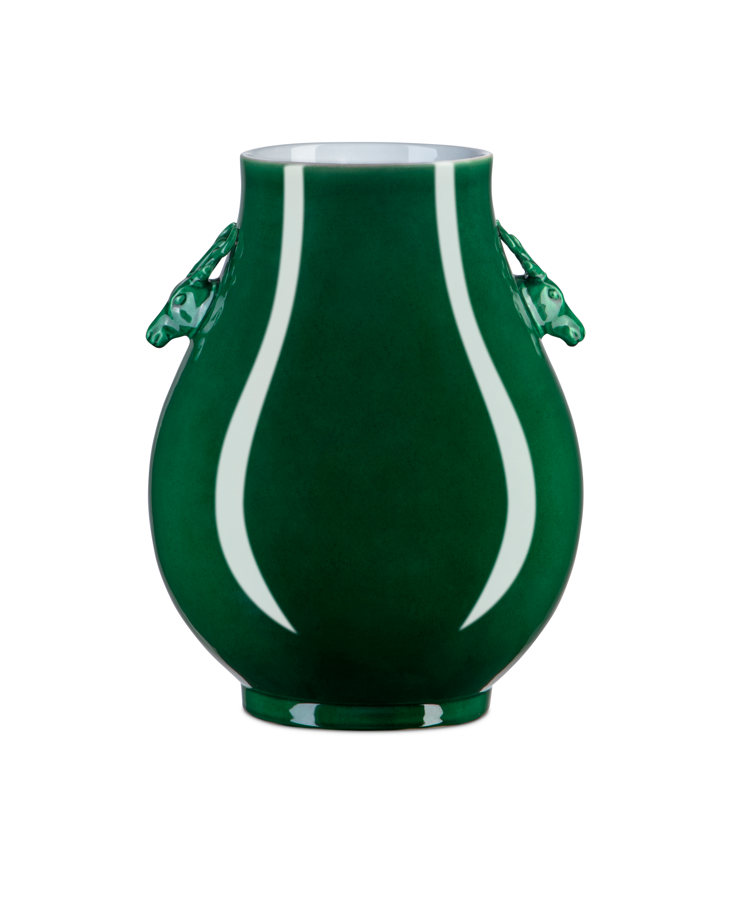 Imperial Green Deer Ears Vase