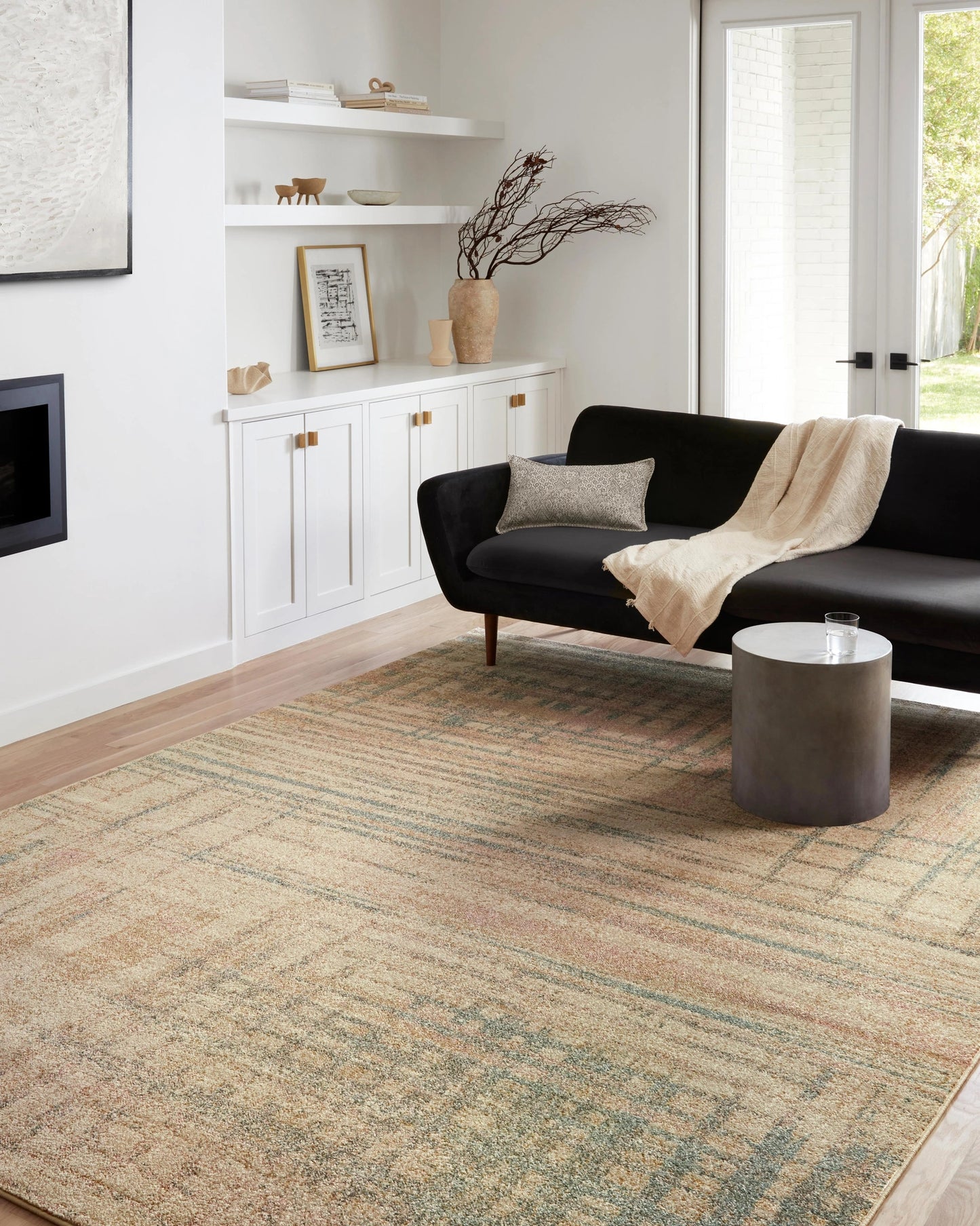 Loloi Bowery Beige / Multi 18" x 18" Sample Rug