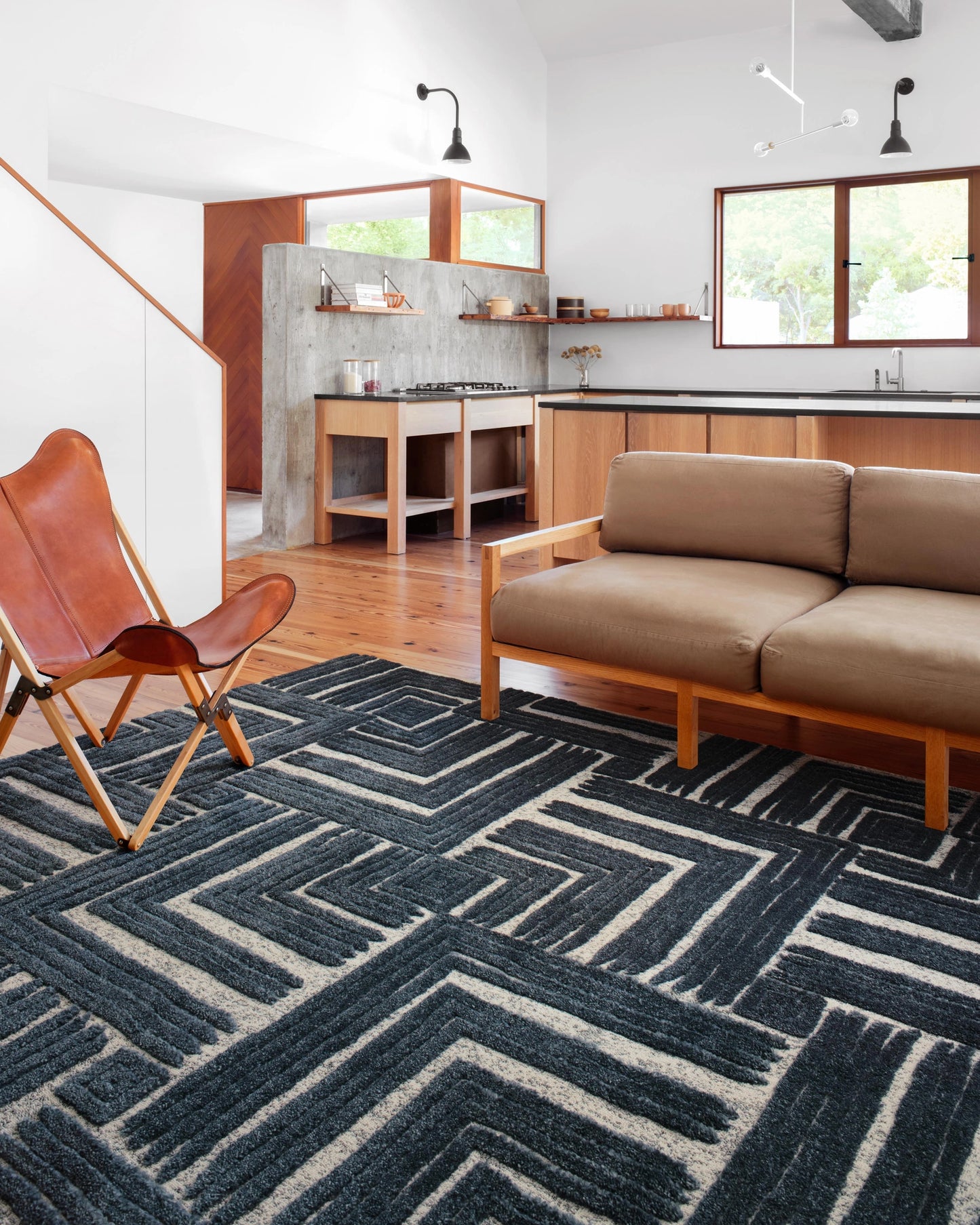Loloi Hagen Blue / White 9'-6" x 13' Area Rug
