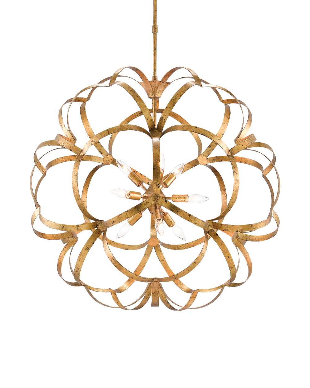 Sappho Gold Orb Chandelier