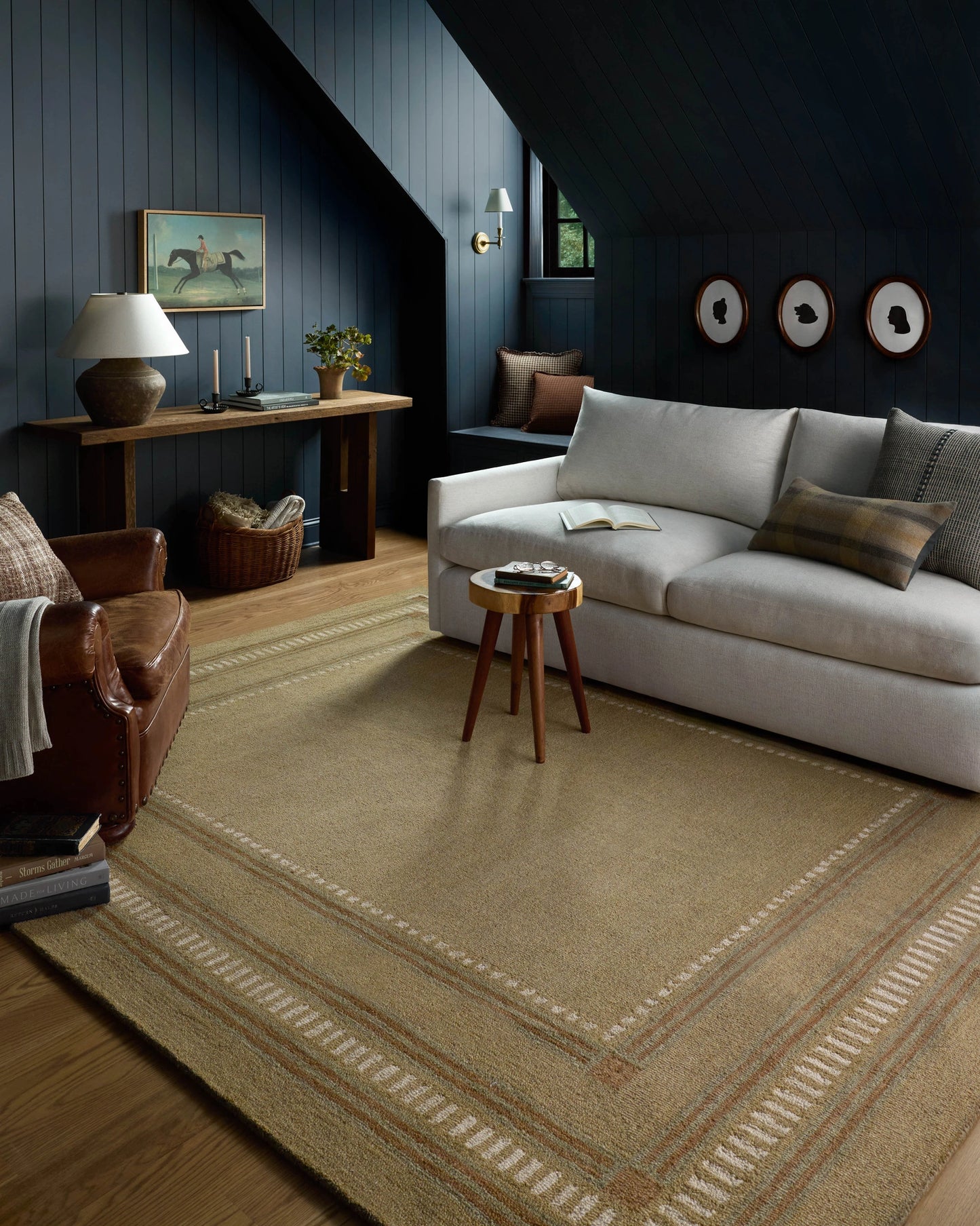 Chris Loves Julia x Loloi Alfie Green / Natural 2'-6" x 9'-9" Runner Rug