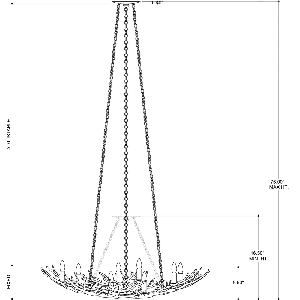 
                      
                        Rainforest Small Bronze Chandelier
                      
                    