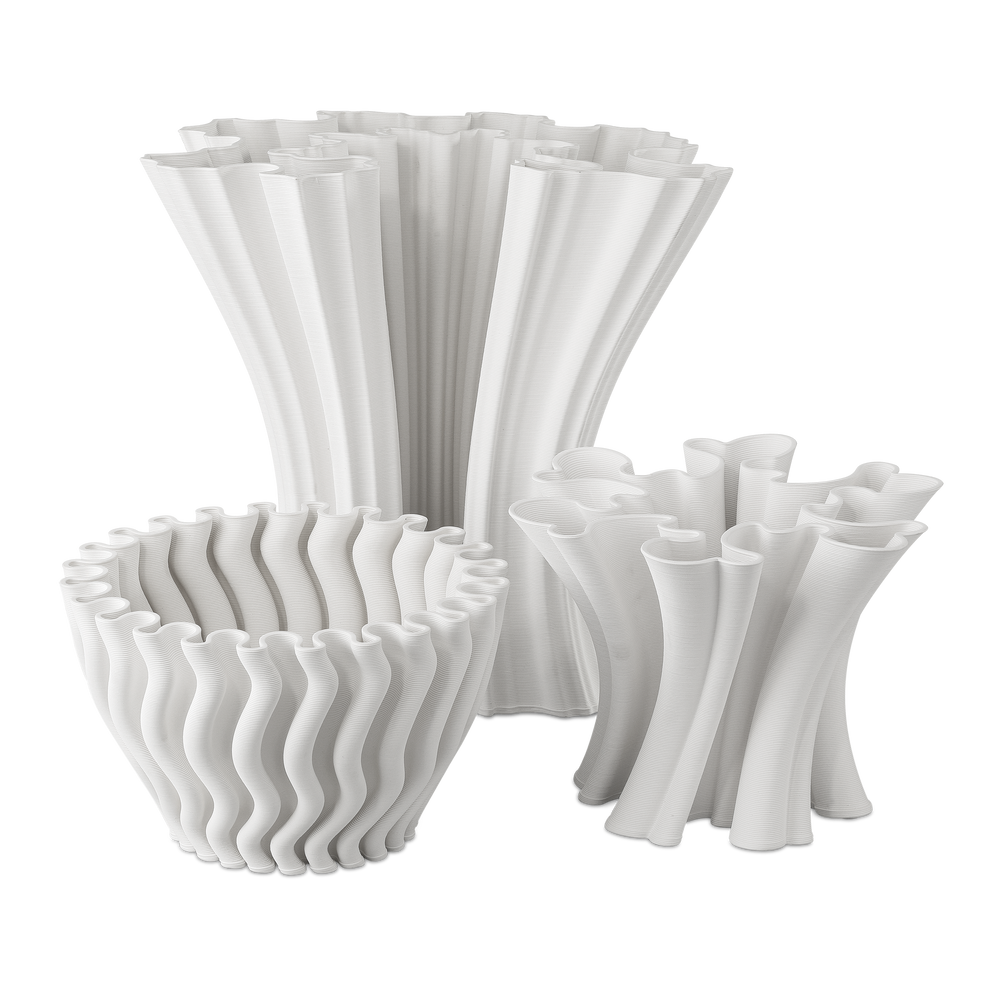 
                      
                        Godet Twist White Vase.
                      
                    