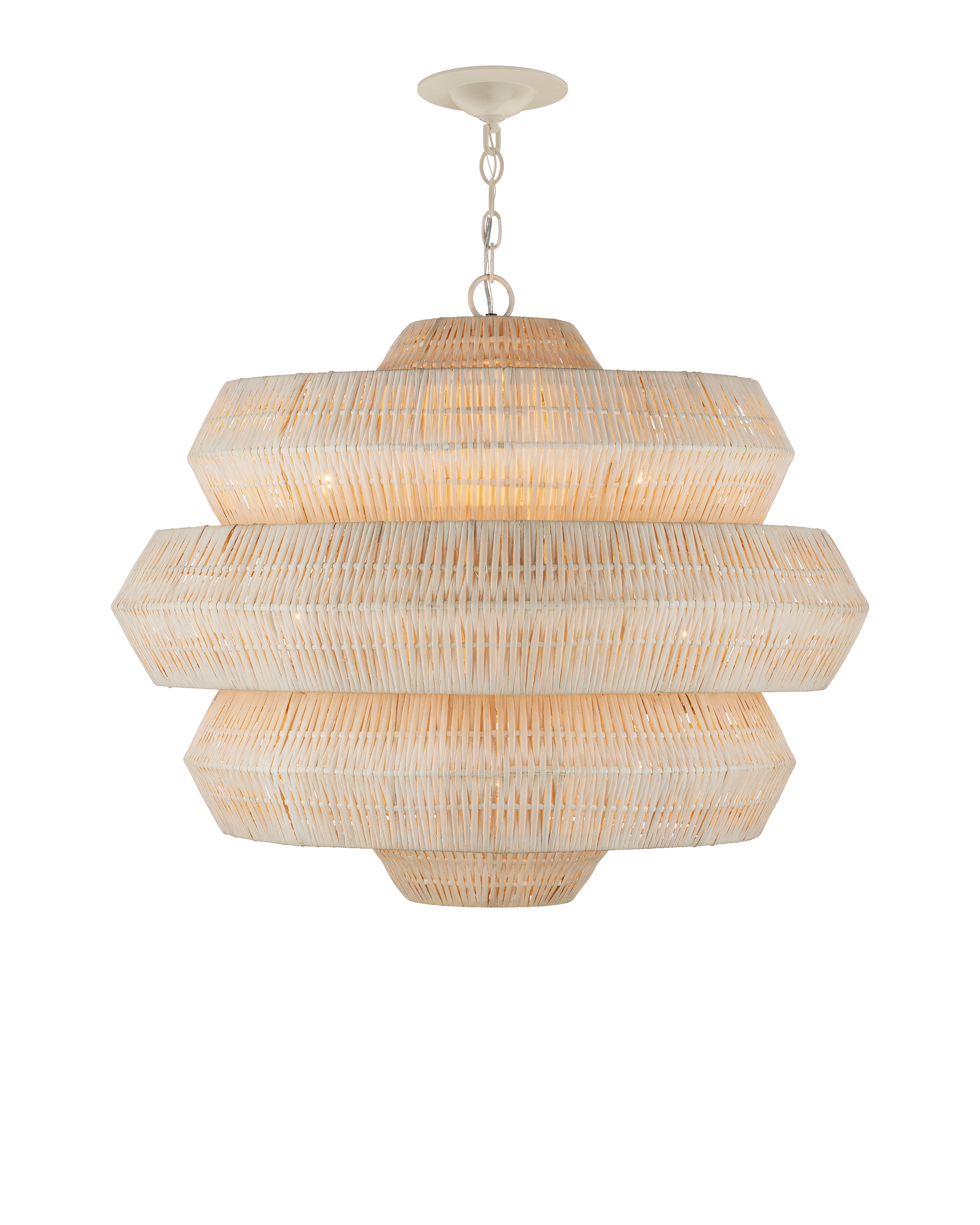 Antibes Medium White Chandelier - Thumbnail 2