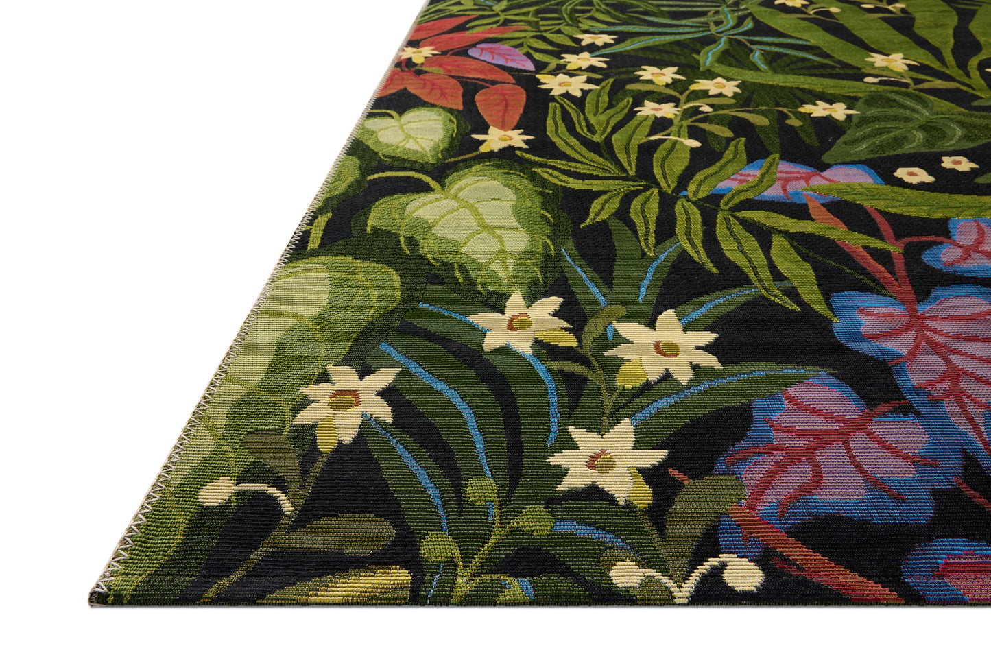 Loloi Botanical Onyx / Multi 18" x 18" Sample Indoor/Outdoor Sample Rug