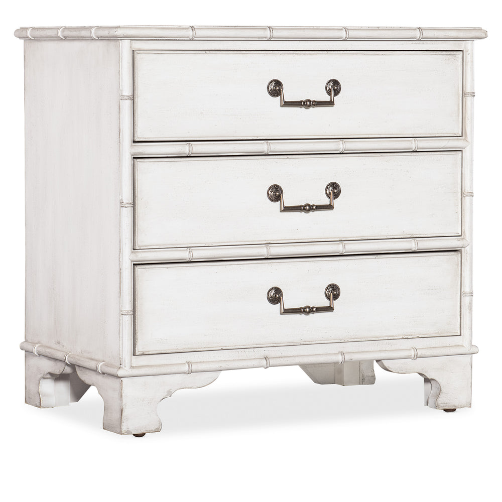 Charleston Three-Drawer Nightstand - White Heron.