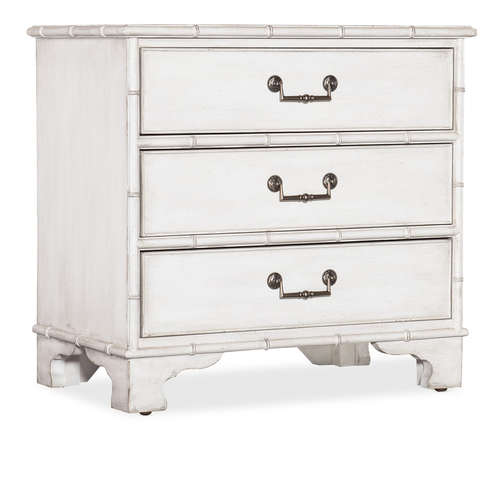 Charleston Three-Drawer Nightstand - White Heron.