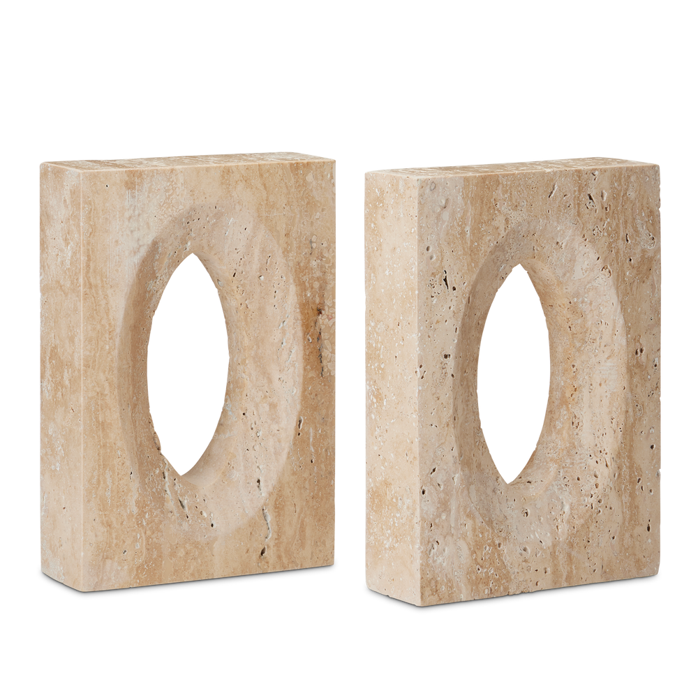Demi Travertine Bookends Set of 2.