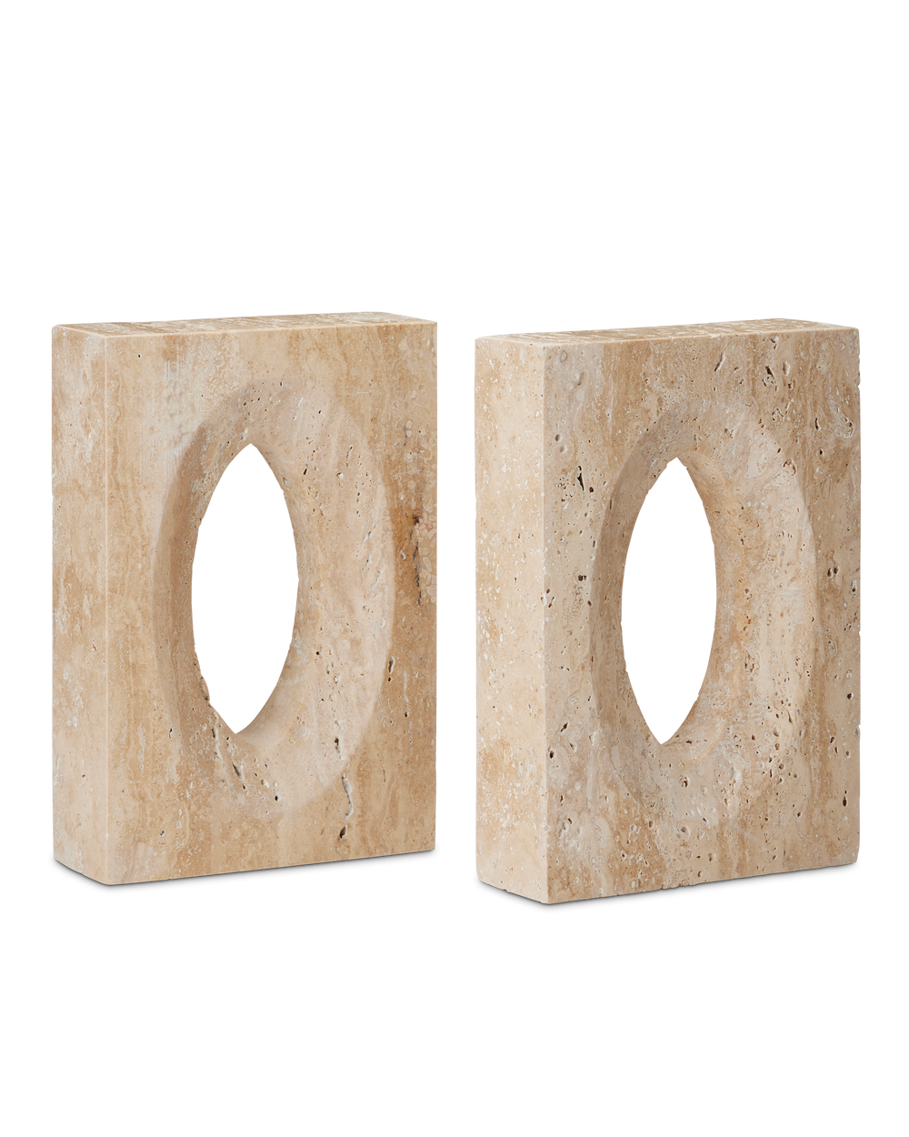 Demi Travertine Bookends Set of 2.