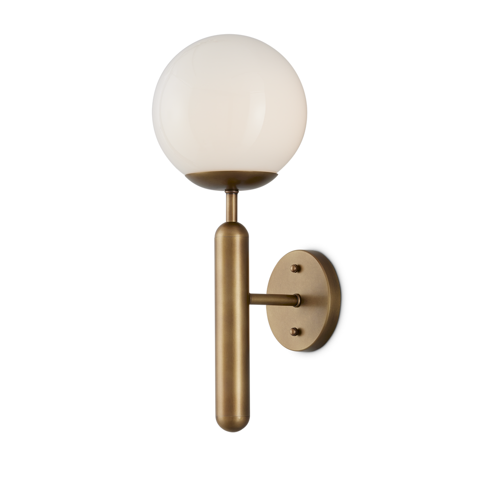 Barbican Single-Light Brass Wall Sconce.