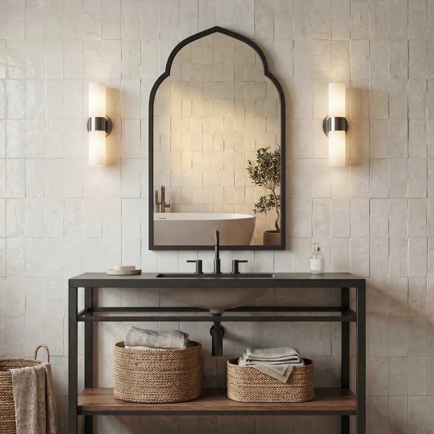Uttermost Kenitra Black Arch Mirror