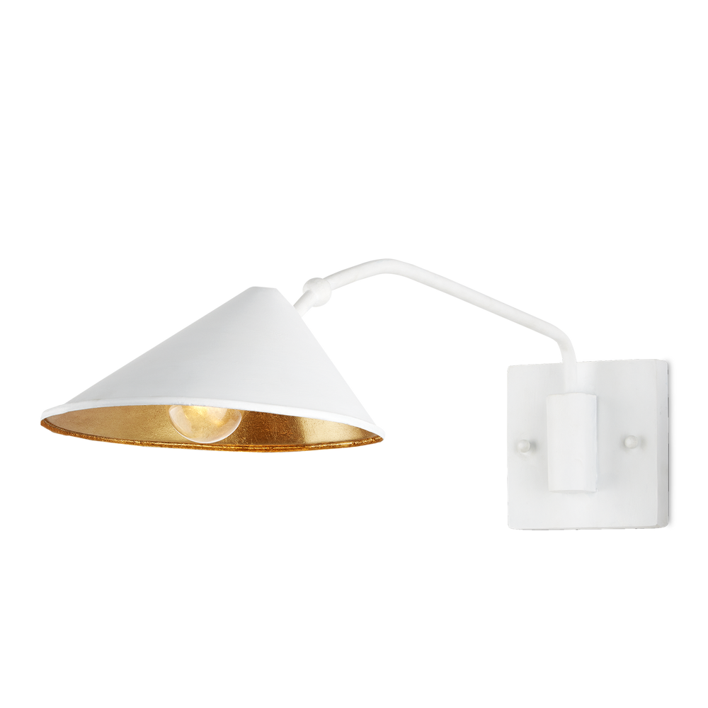 Serpa White Single Swing-Arm Wall Sconce