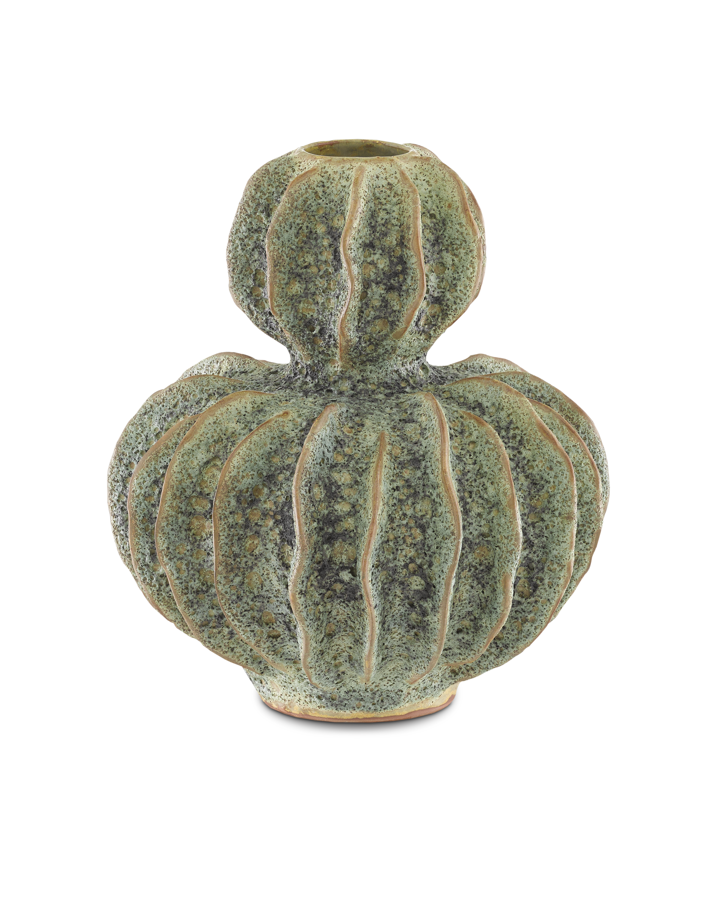 Sunken Boat Double Gourd Green Vase
