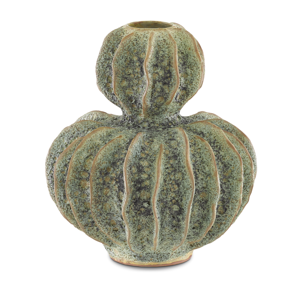 Sunken Boat Double Gourd Green Vase