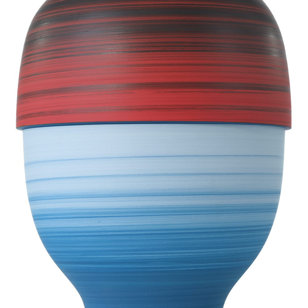 
                      
                        Happy 80's Black, Blue, Red & Orange Vase Set of 3.
                      
                    