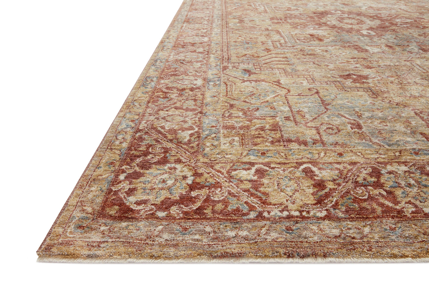 Loloi Gaia Gold / Brick 5' x 7'-8" Area Rug