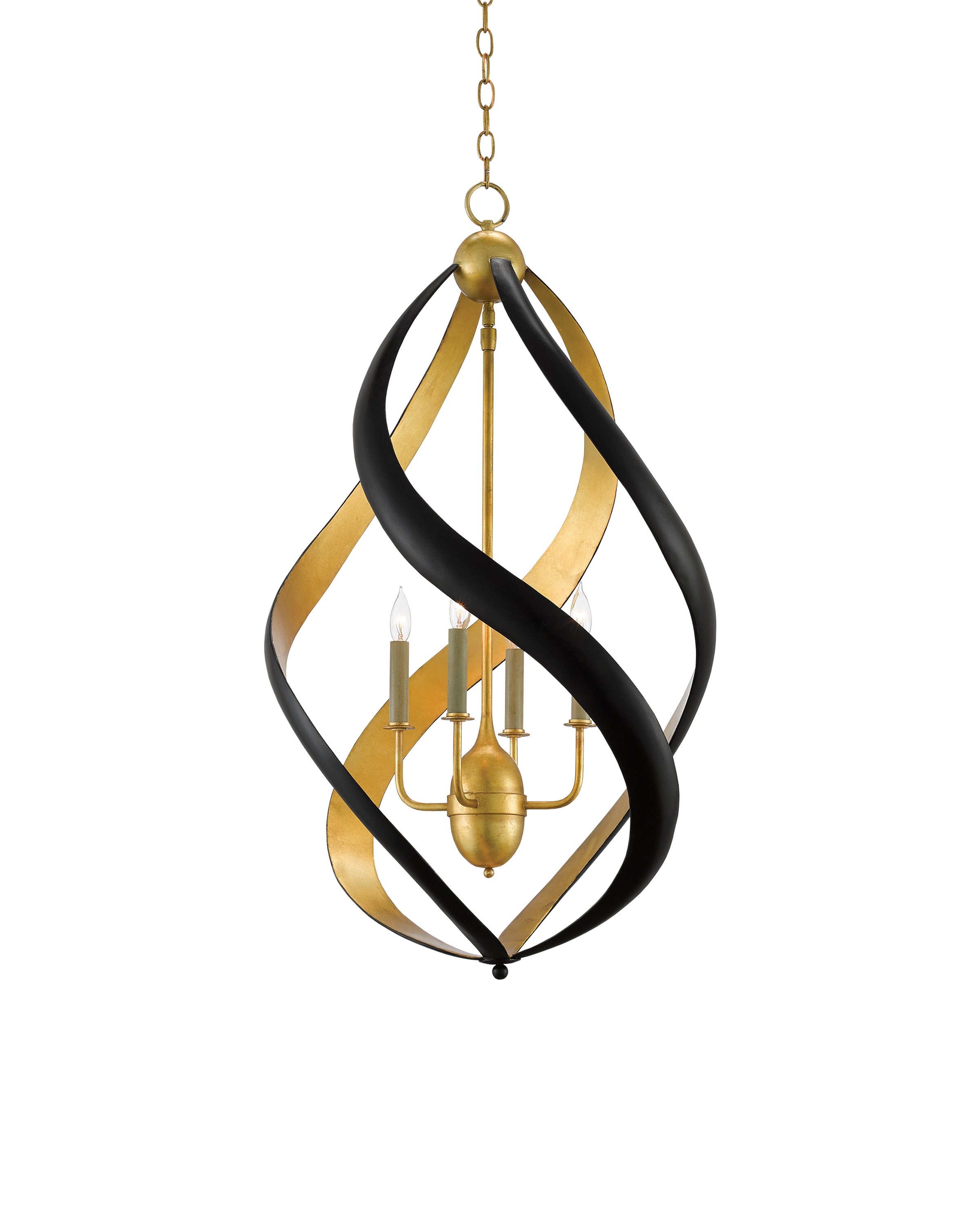Trephine Black & Gold Chandelier - Thumbnail 2