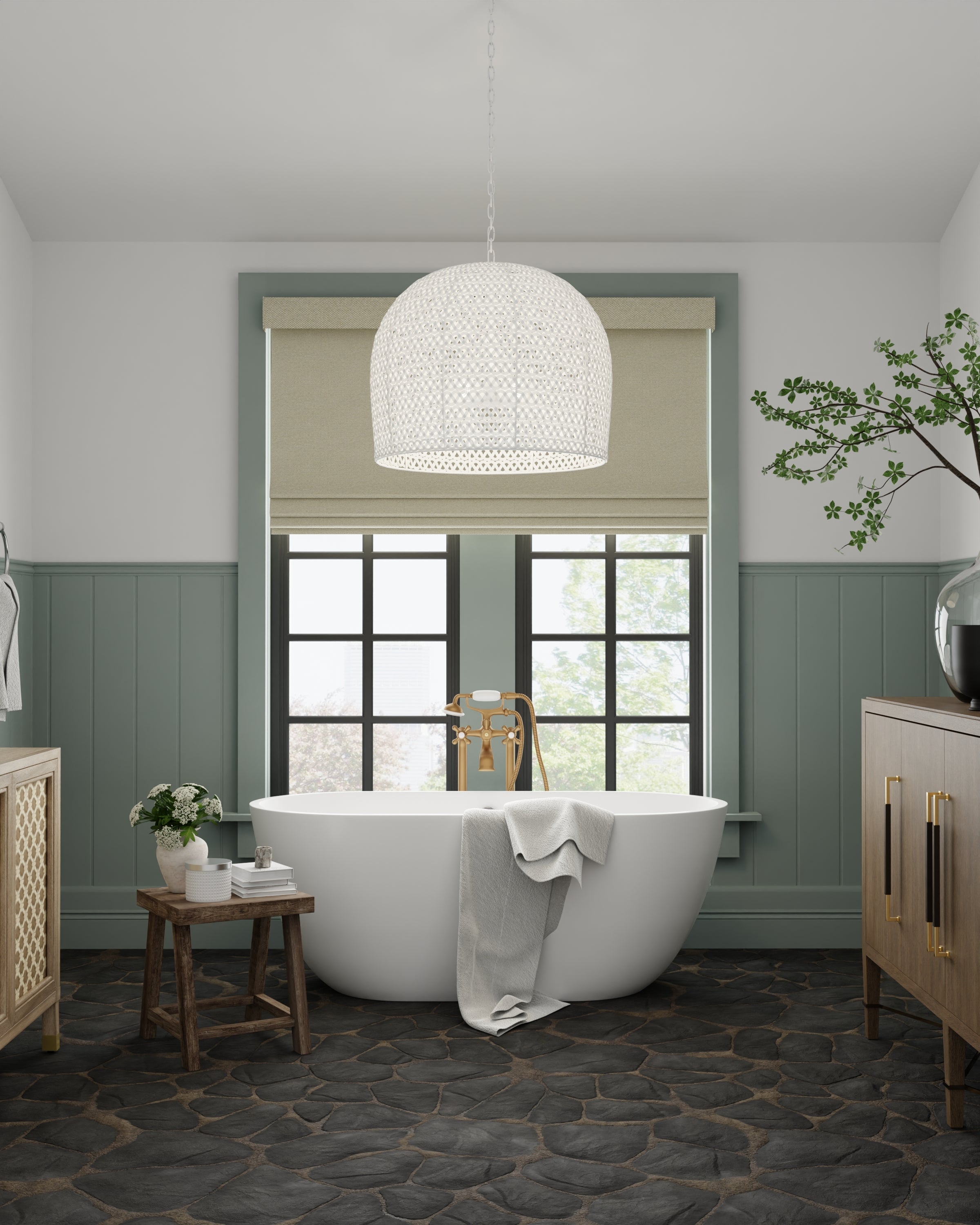 Piero Large White Chandelier - Thumbnail 5