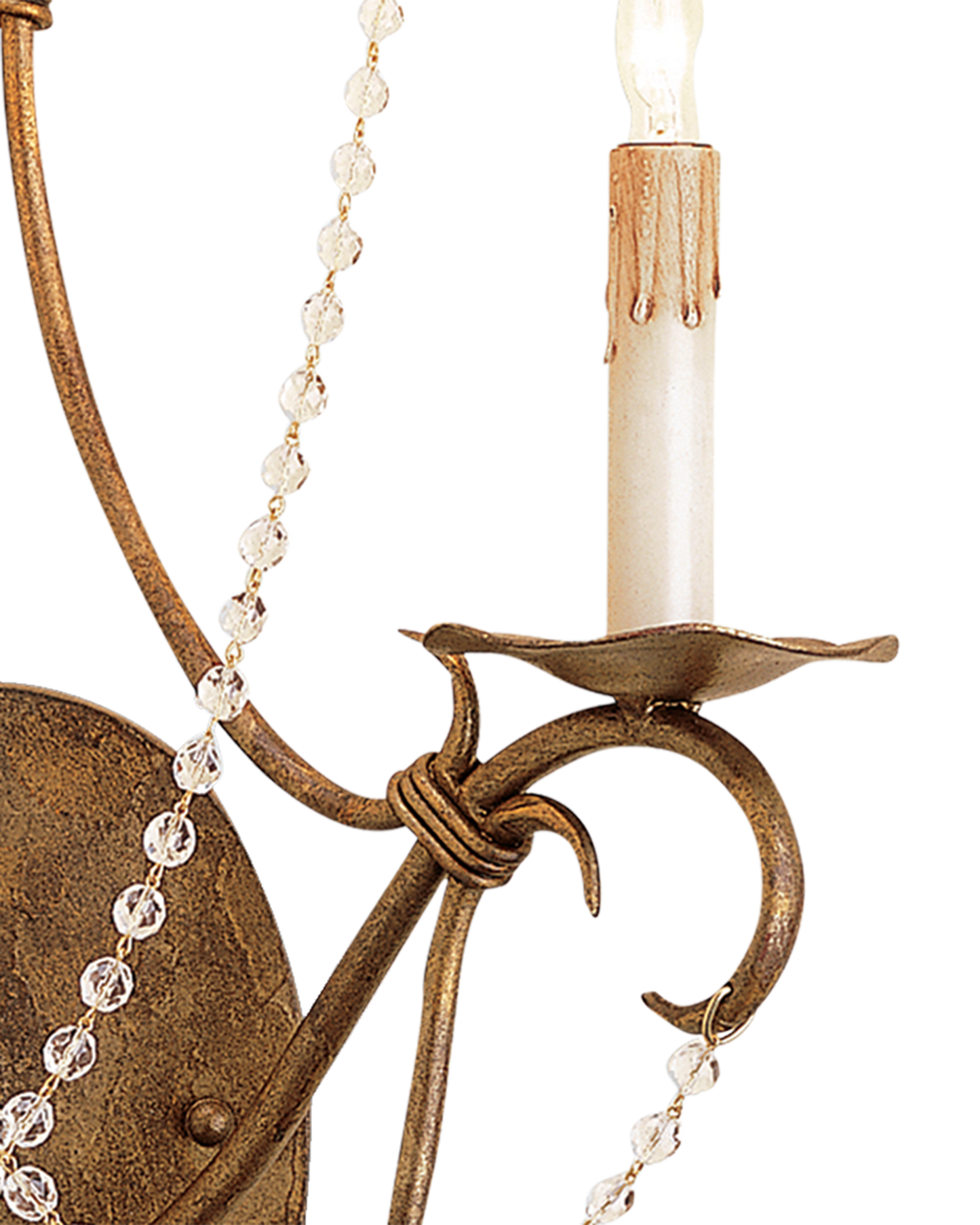 Crystal Lights Gold Wall Sconce