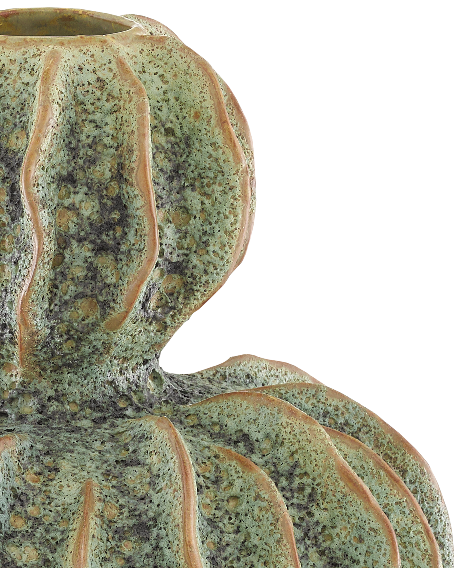 Sunken Boat Double Gourd Green Vase