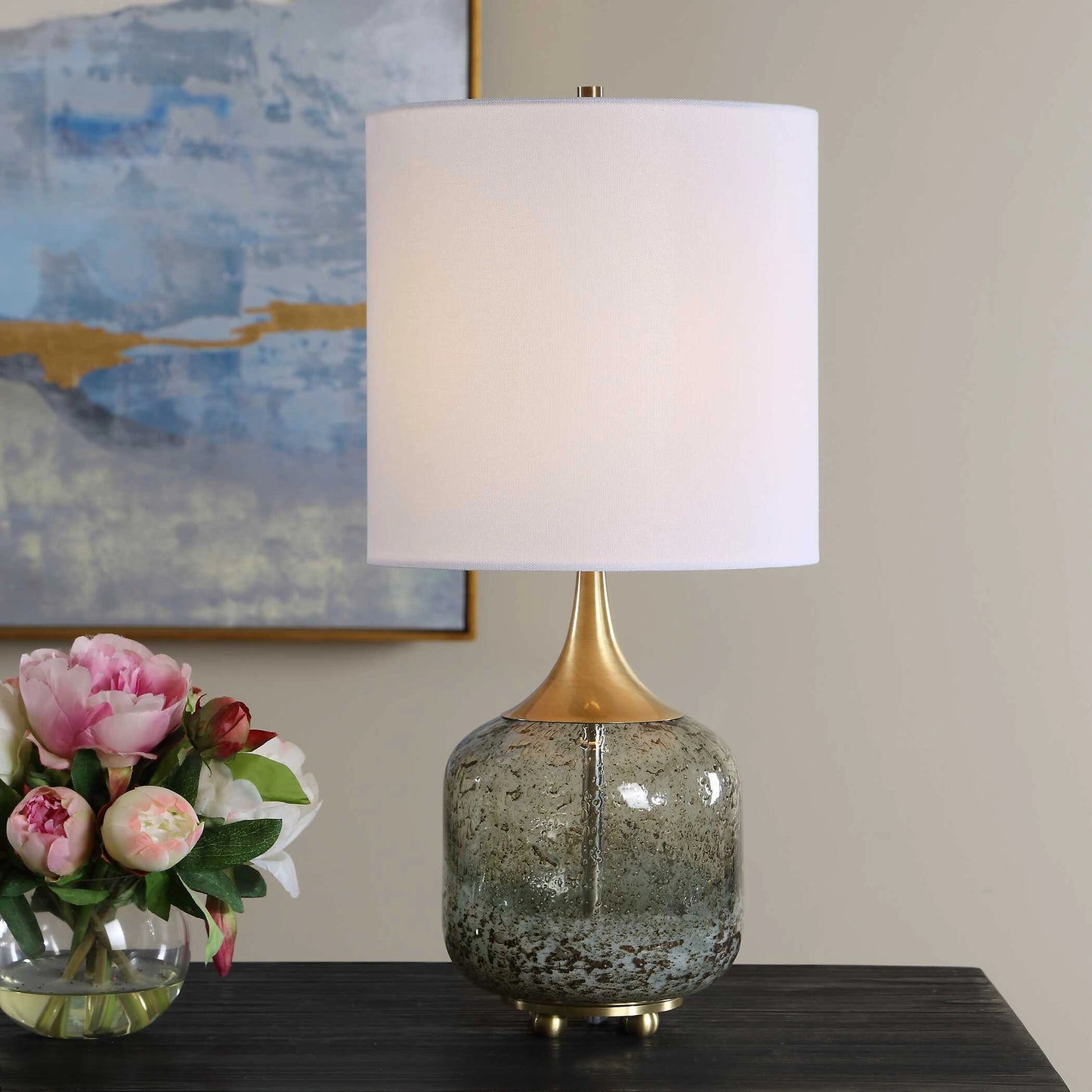 Uttermost Glenn Mottled Glass Table Lamp