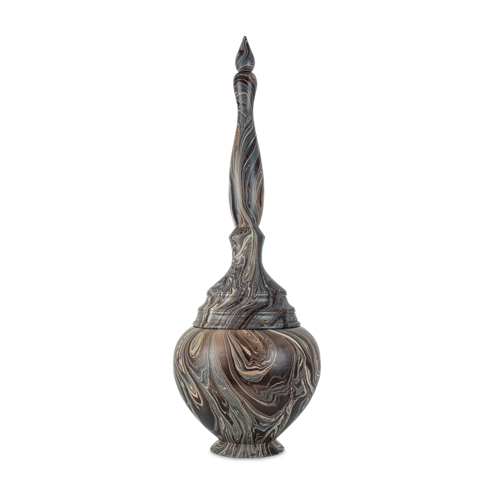 
                      
                        Marbleized Tall Turret Box.
                      
                    
