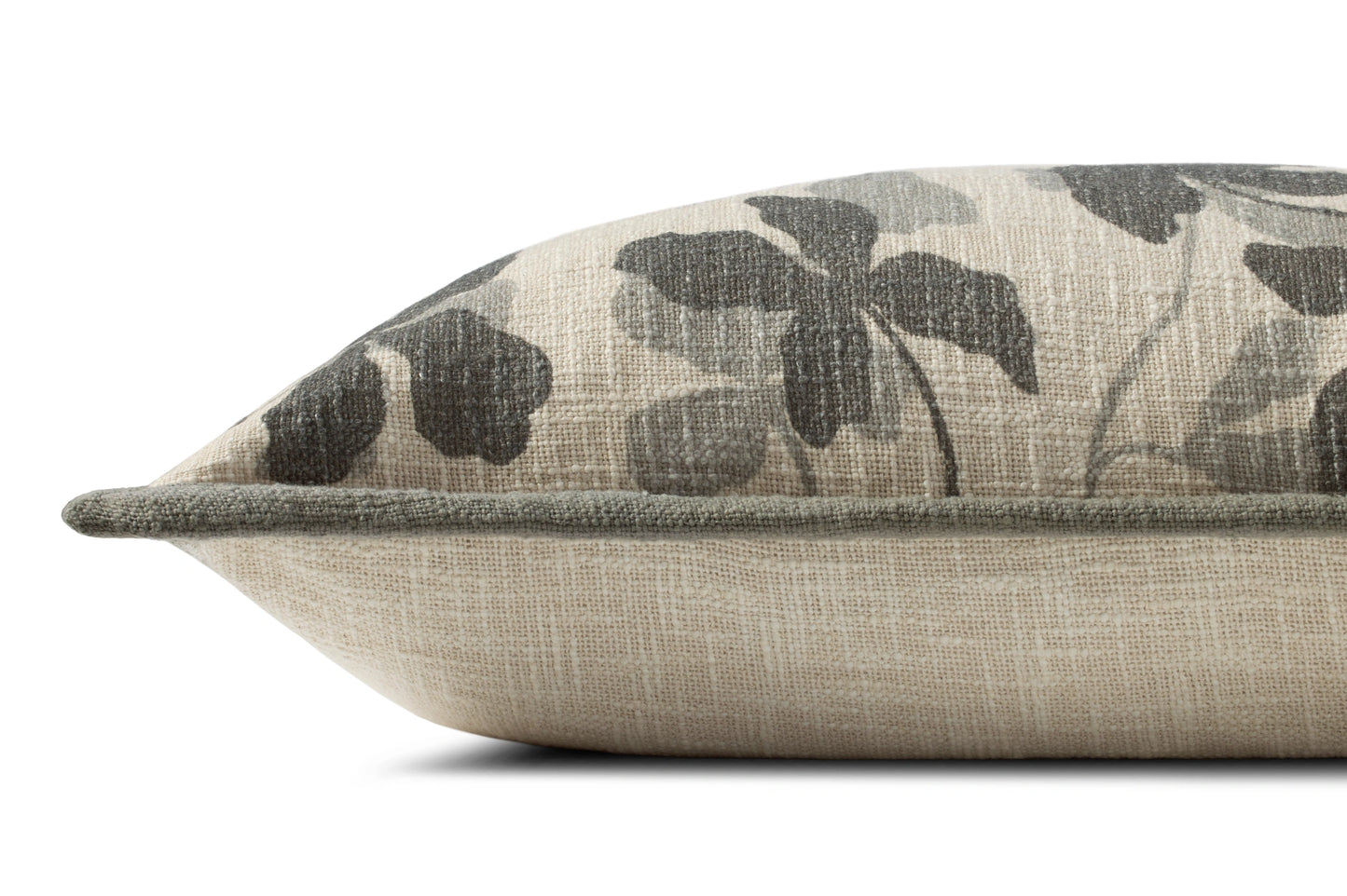 Brigette Romanek PBR0008 Charcoal / Natural 16'' x 26'' Cover Only Pillow