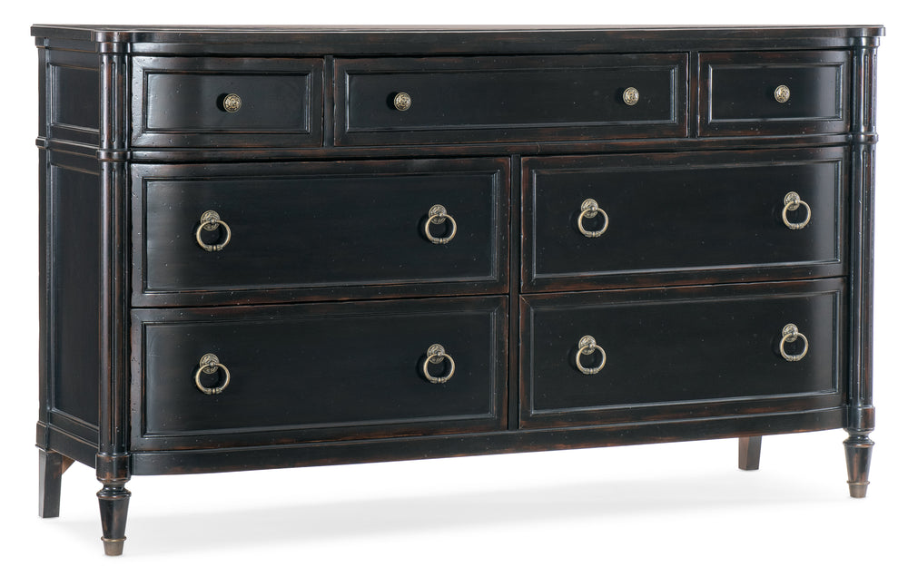 Charleston Seven-Drawer Dresser - Black Cherry