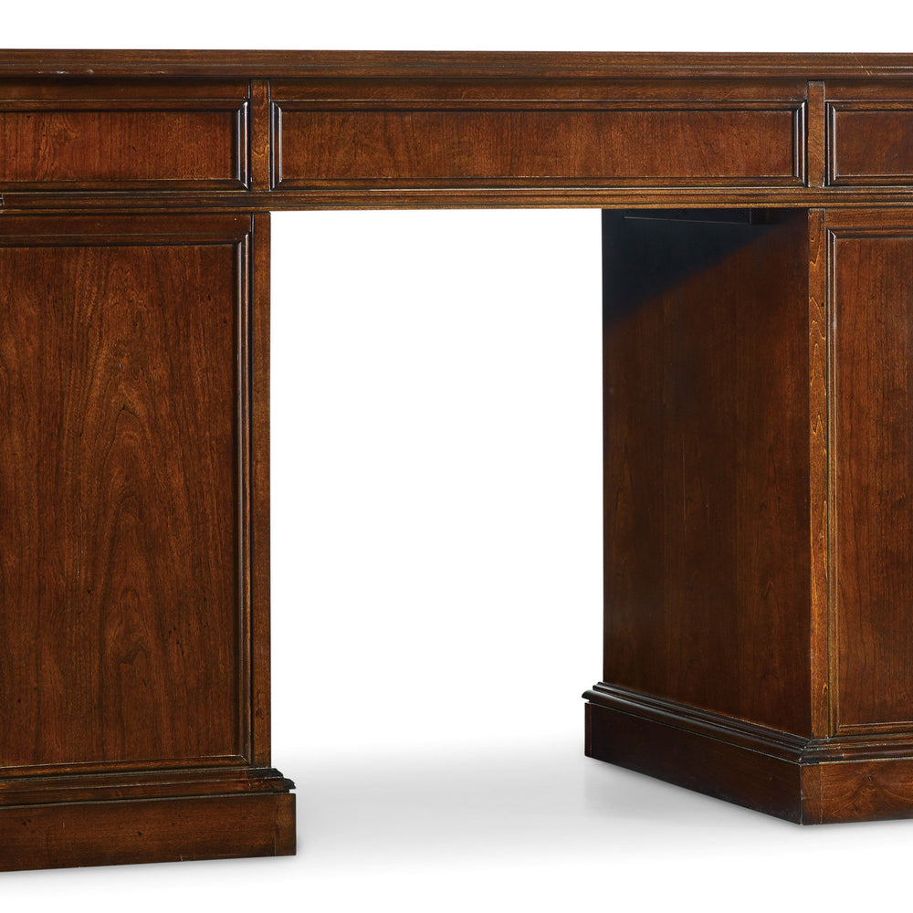 Cherry Knee-Hole Desk-Bow Front.