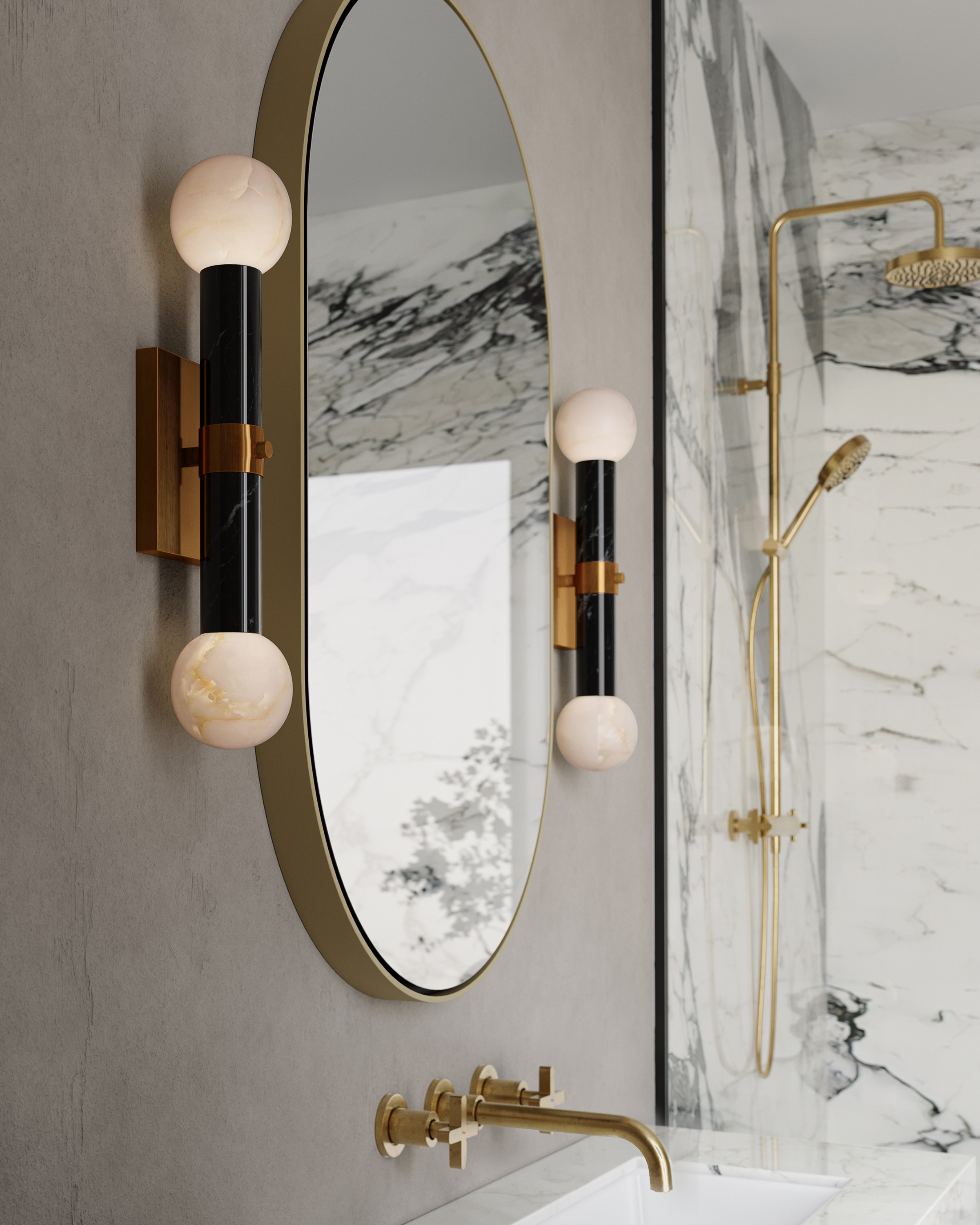 Beatrix Black Bath Wall Sconce - Thumbnail 3