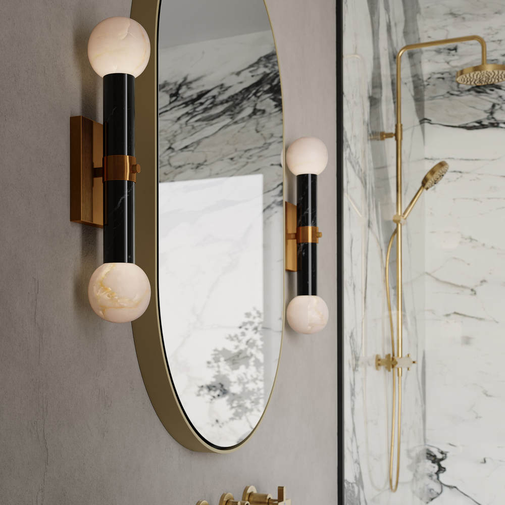 
                      
                        Beatrix Black Bath Wall Sconce.
                      
                    